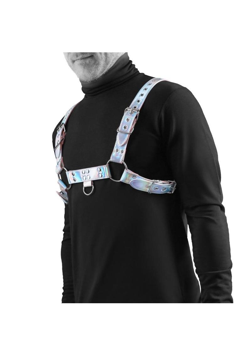 Cosmo Harness Dare Chest Harness - Small/Medium - Rainbow