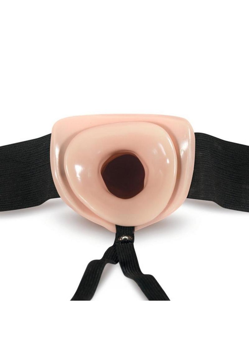 Dr. Skin Silver Collection Hollow Strap-On with Dildo 6in - Vanilla