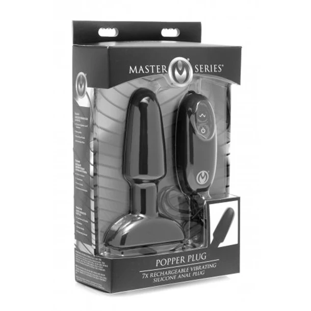 Master Series – Popper Plug 7x Vibrating Plug – Large