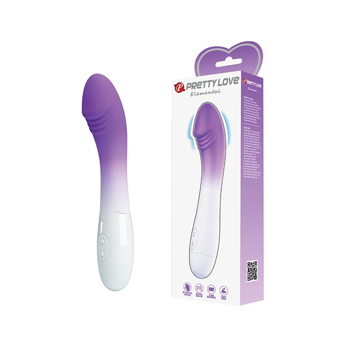 Pretty Love Elemental G-Spot Realistic Vibrator - Purple Ombre