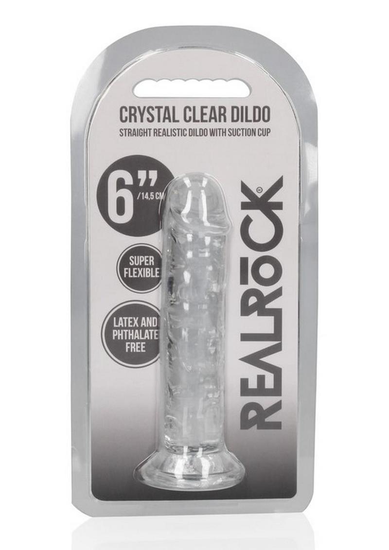 RealRock Skin Realistic Straight Dildo 6in - Clear