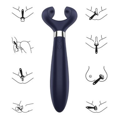 Satisfyer Endless Fun Silicone Dual Vibrator - Blue