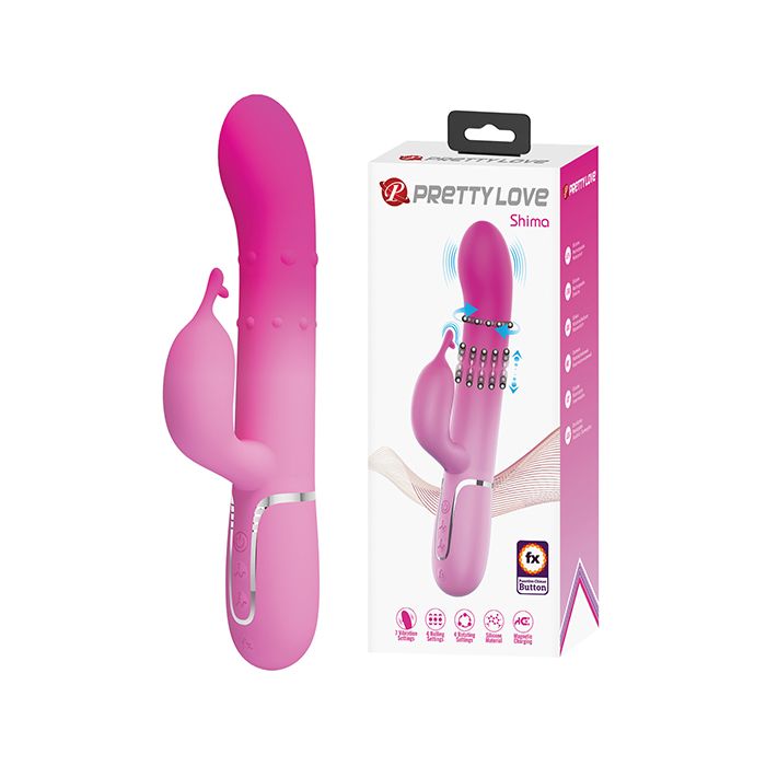 Pretty Love Shima Vertical & Horizontal Beads Rabbit - Pink