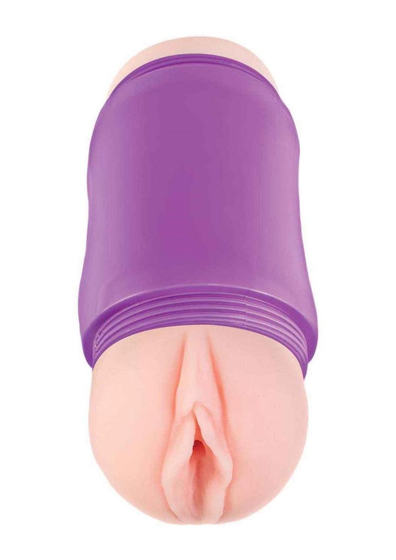 Delite Two Ways Vagina & Ass Masturbator - Vanilla/Blue