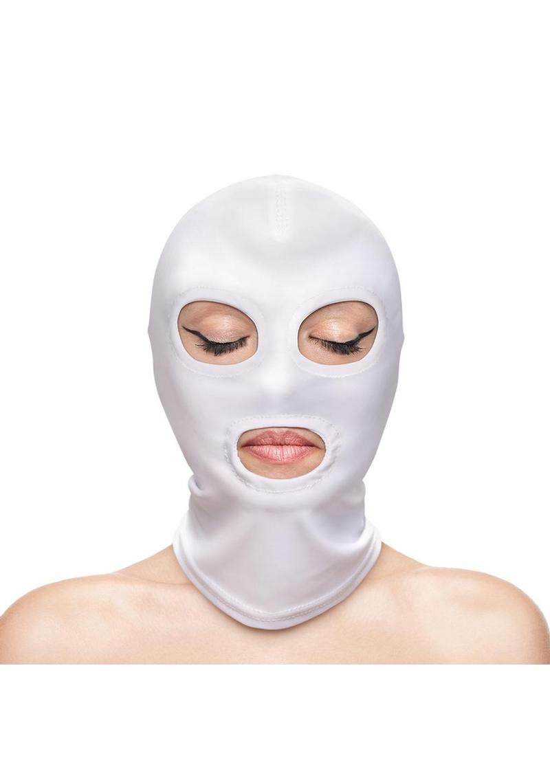 Fetish & Fashion Eyes & Mouth Hood - White