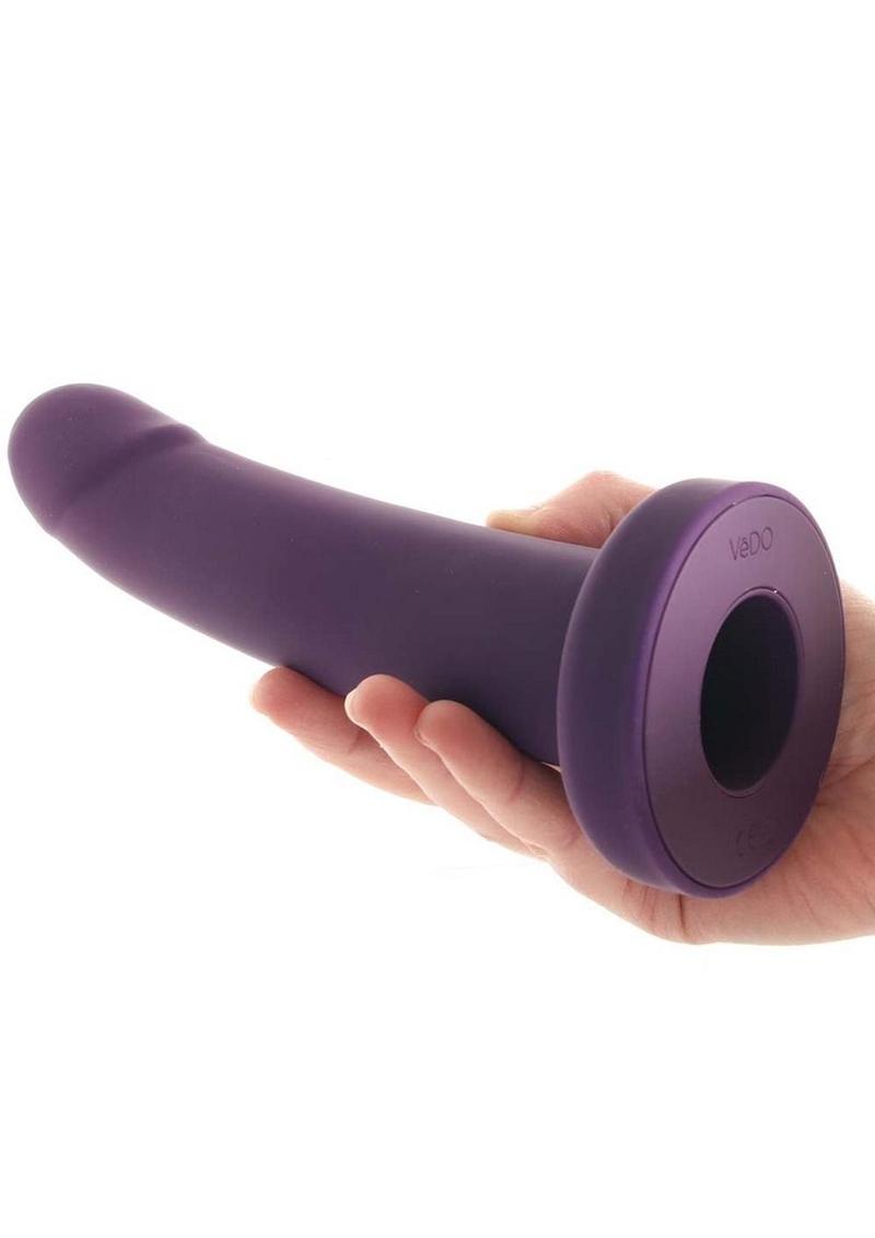 VeDO Strapped Silicone Rechargeable Vibrating Strap-On with Remote Control - Deep Purple
