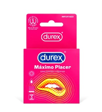 Condones Durex Máximo Placer X3 Unds
