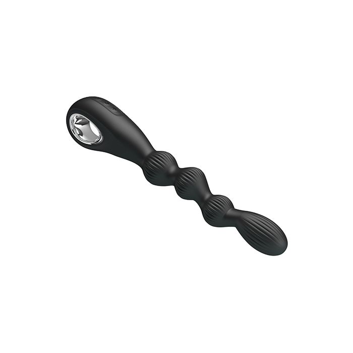 Pretty Love Federer Vibrating Beaded Anal Probe - Black
