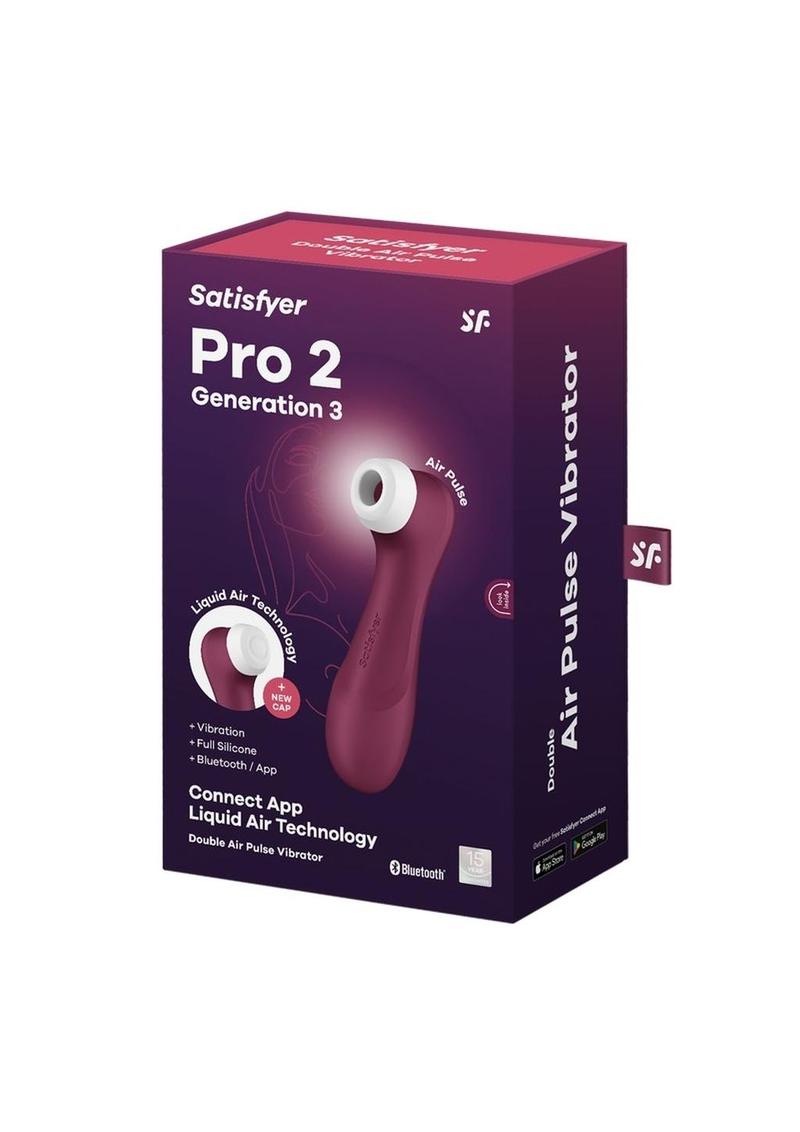 Satisfyer Pro 2 Generation 3 with Connect App Rechargeable Silicone Clitoral Stimulator - Magenta
