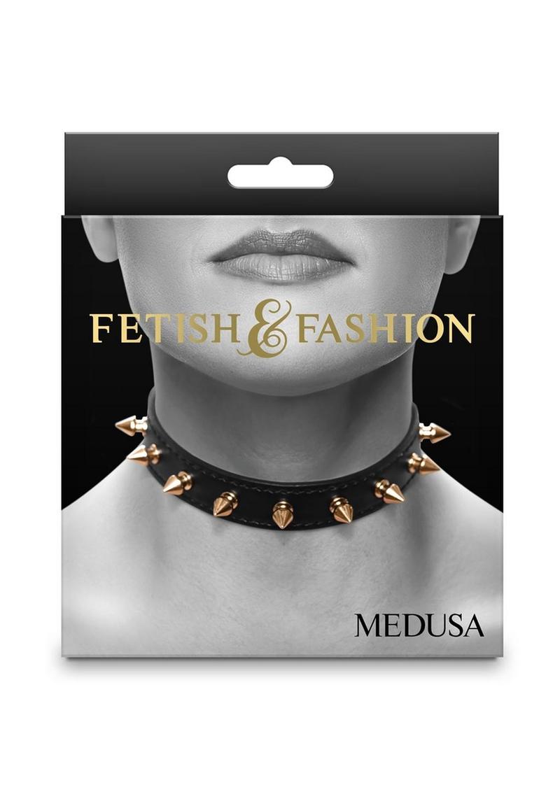 Fetish & Fashion Medusa Collar - Black/Gold