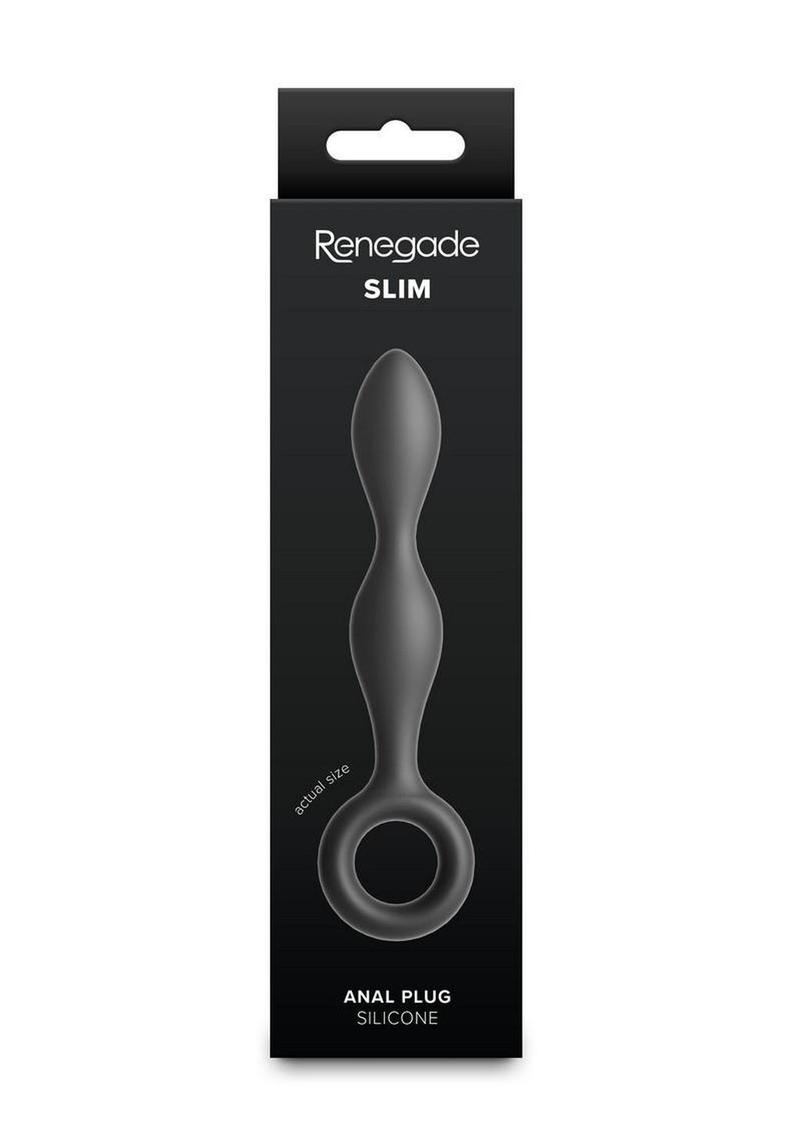Renegade Slim Tapered Slim Silicone Anal Plug - Black