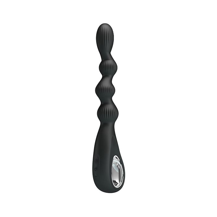 Pretty Love Federer Vibrating Beaded Anal Probe - Black
