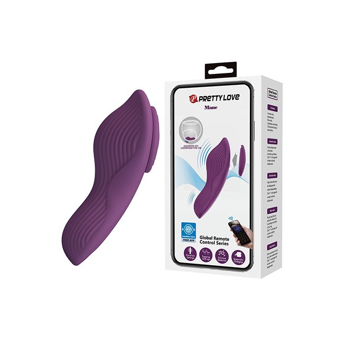 Pretty Love Mane Magnetic App-Controlled Panty Vibe - Purple