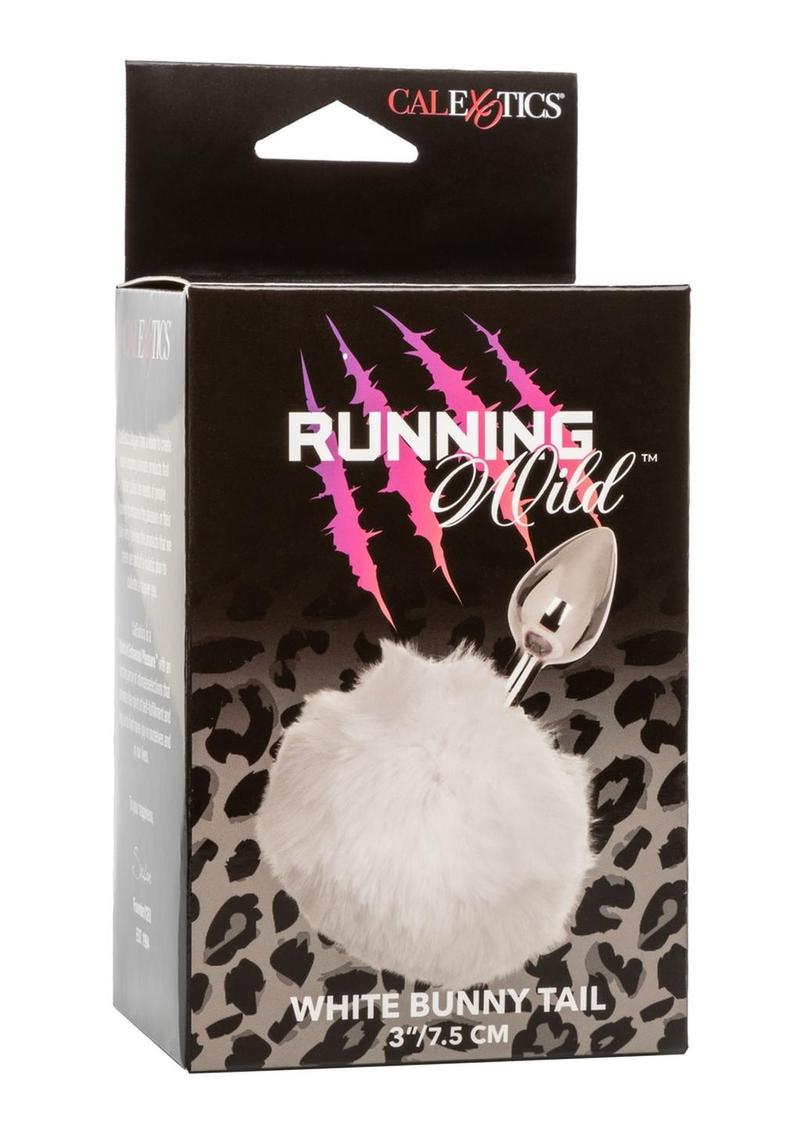 Running Wild Faux Fur Bunny Tail and Metallic Anal Plug - 