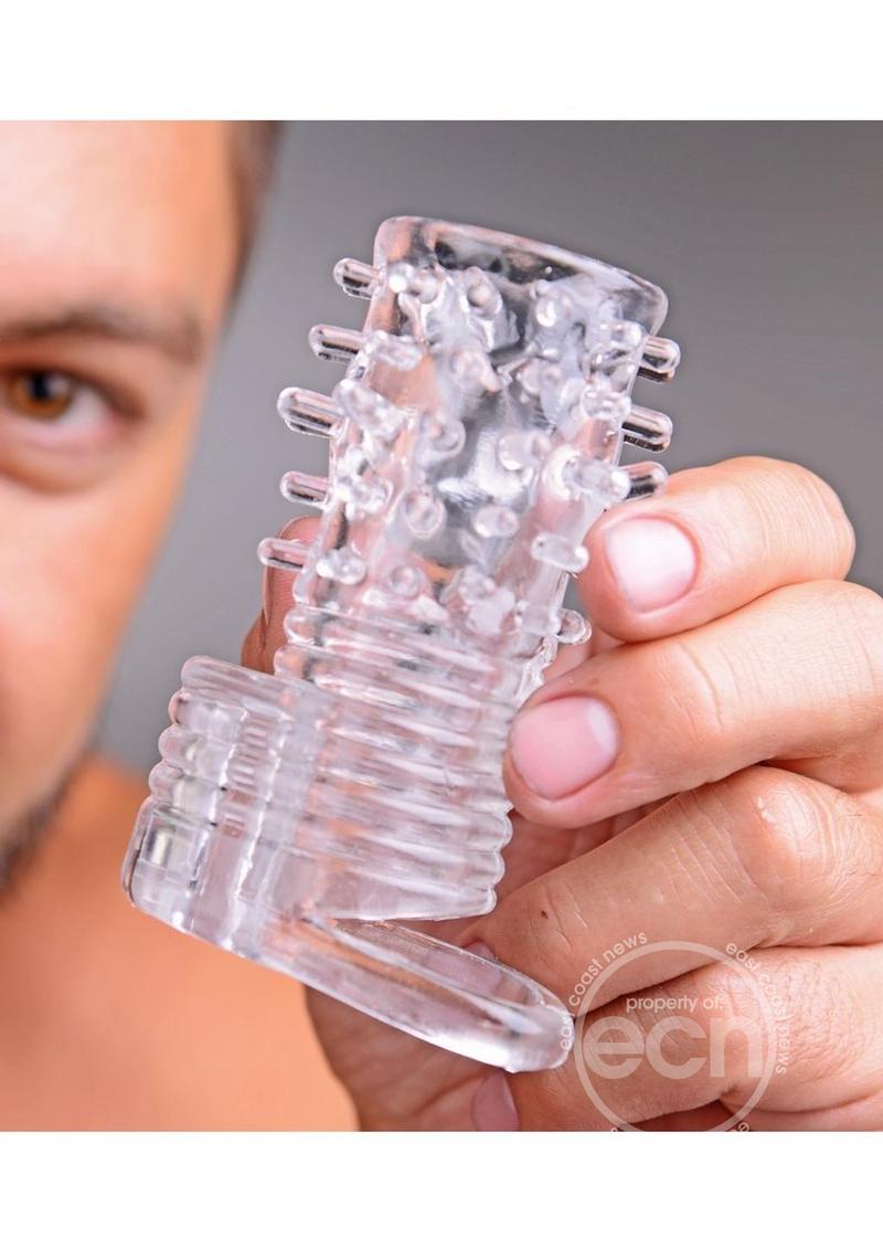 Size Matters Clear Sensations Vibrating Textured Erection Sleeve