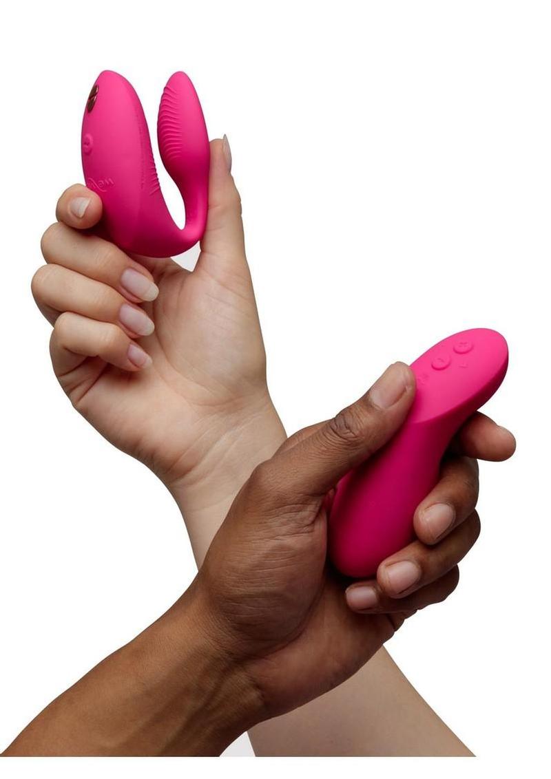 We-Vibe Chorus Rechargeable Silicone Couples Vibrator with Remote Control - Electric Pink