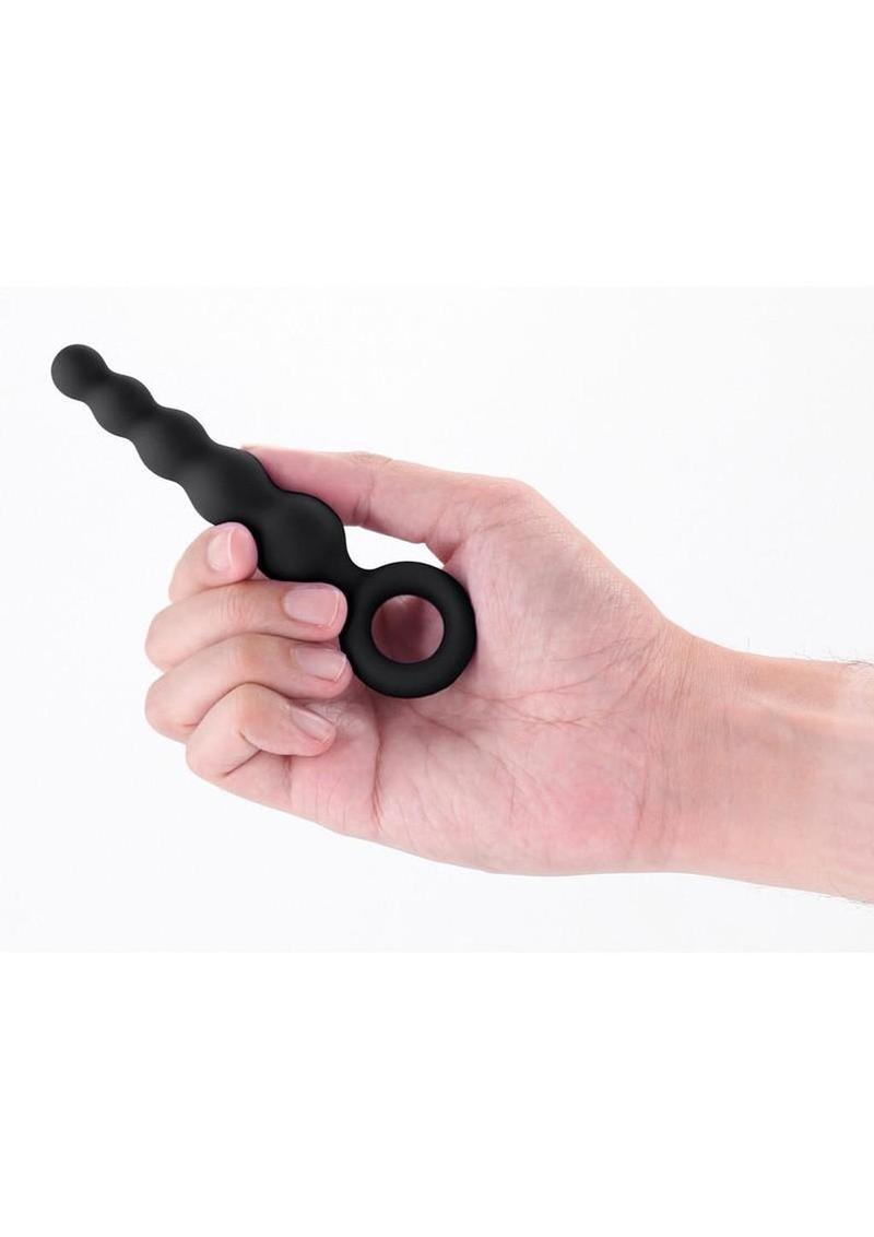 Renegade Slip Tapered Slim Silicone Anal Plug - Black