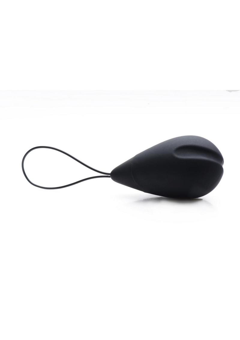 Bang! 10X Rechargeable Silicone Vibrating Egg with Remote Control - Black