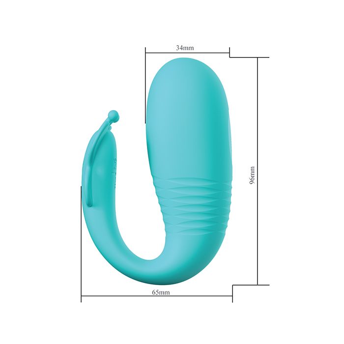 Pretty Love Remi Thrusting Hands-Free Vibrator - Aqua