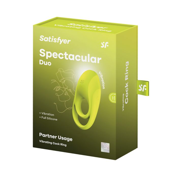 Satisfyer Spectacular Duo Ring Vibrator - Lime Green