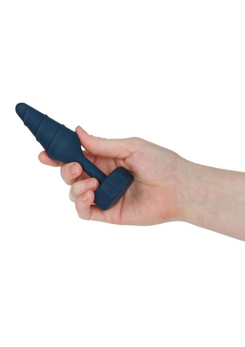 Lux Active Twist Rechargeable Silicone Anal Plug - Small - Blue