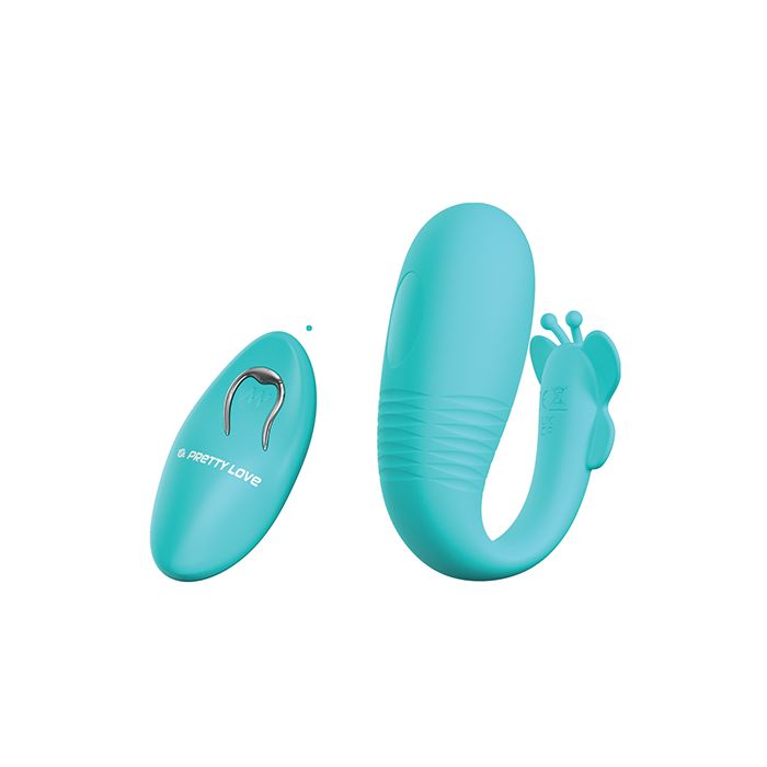 Pretty Love Remi Thrusting Hands-Free Vibrator - Aqua