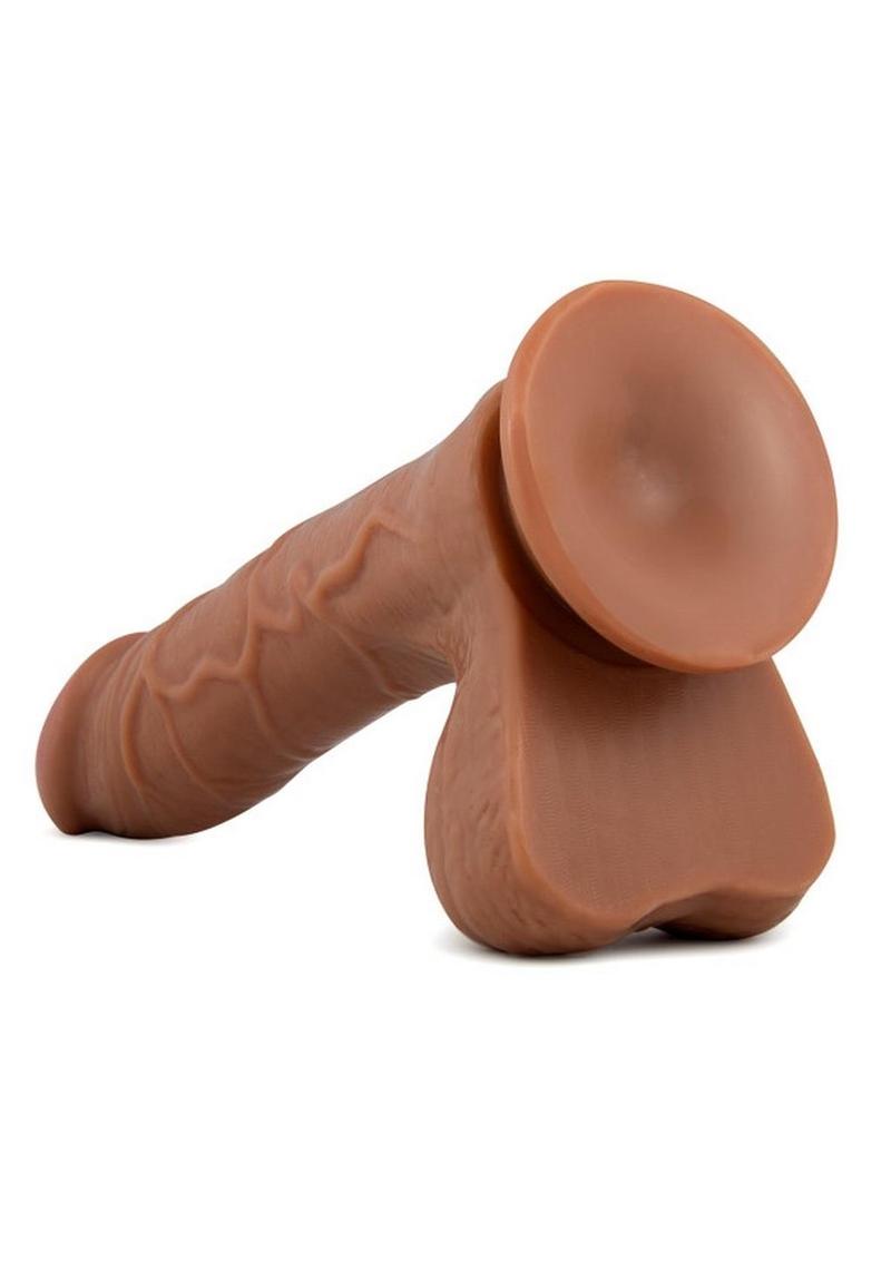 X5 Grinder Dildo with Balls 8.5in - Caramel