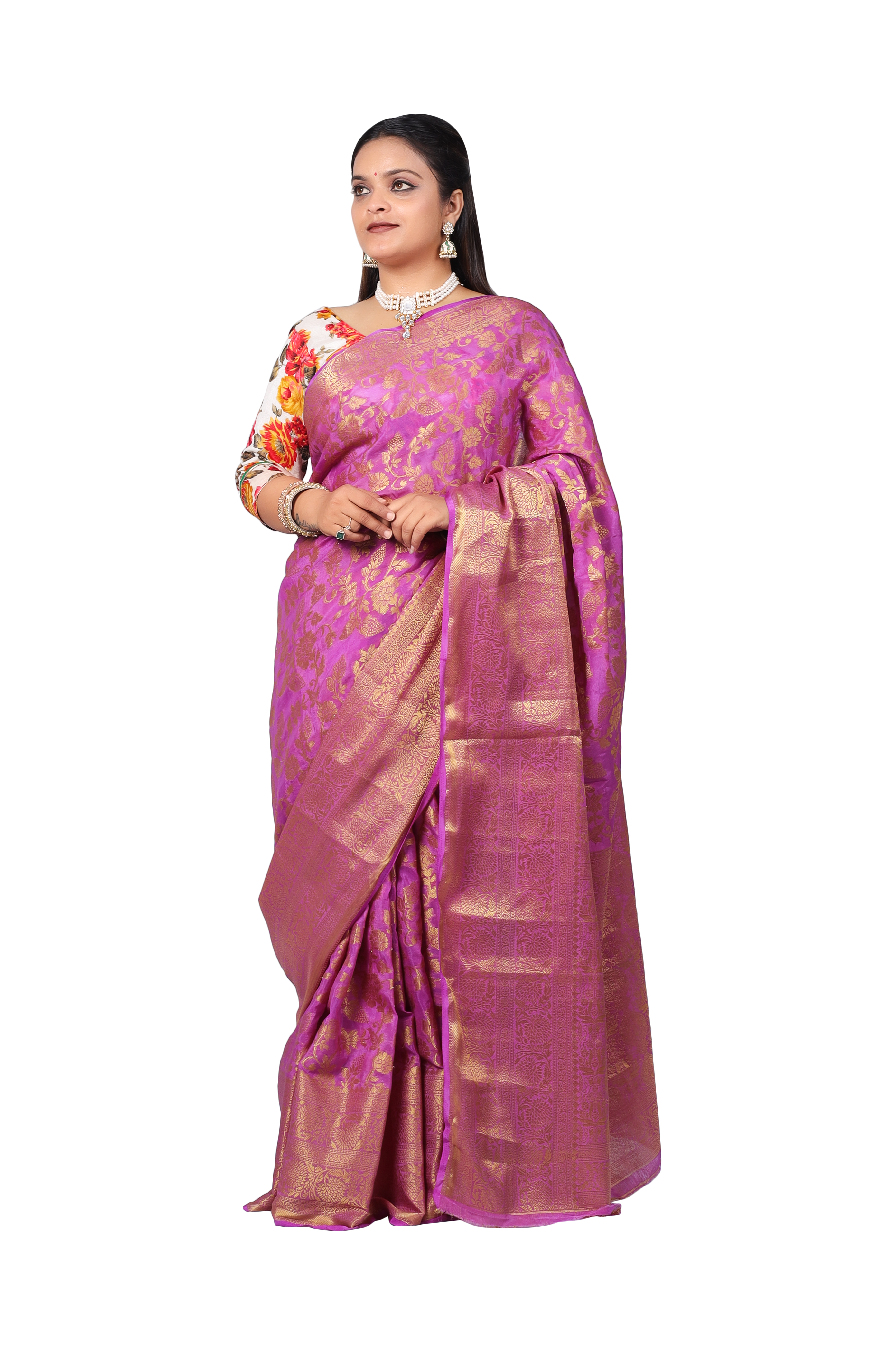 Purple Silk Saree