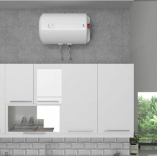 الخزف السعودي سخان مياه أفقي | 80 لتر | أبيض