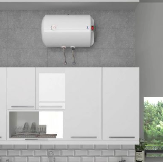 الخزف السعودي سخان مياه أفقي | مجموعة سي ار اس | 80 لتر | أبيض