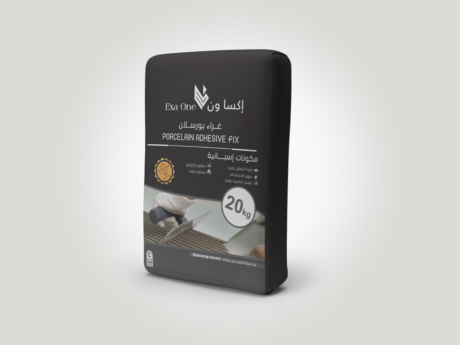 (EXA ONE) غراء بورسلان إكسا ون – لاصق قوي بمكونات إسبانية (20 كجم)