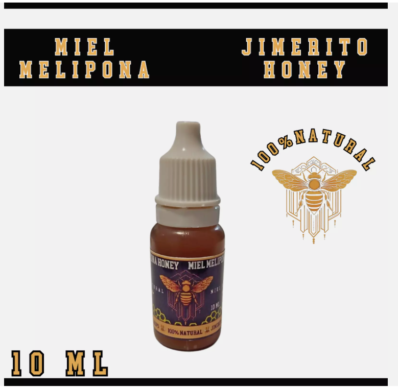 JIMERITO HONEY, MIEL MELIPONA GOTAS, 10ML,100% PURE ORIGINAL HONEY FROM MEXICO!
