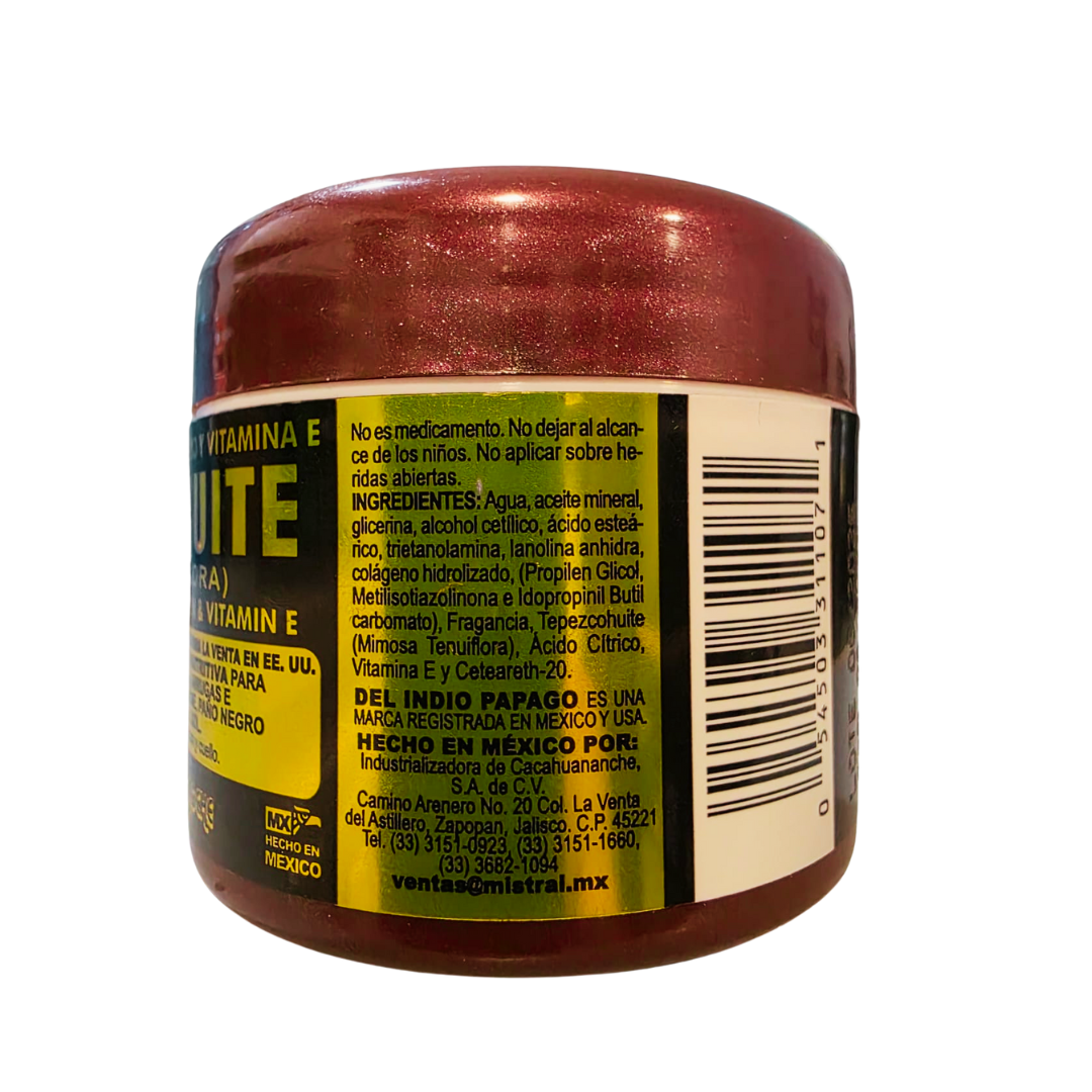 crema de tepezcohuite del indio papago