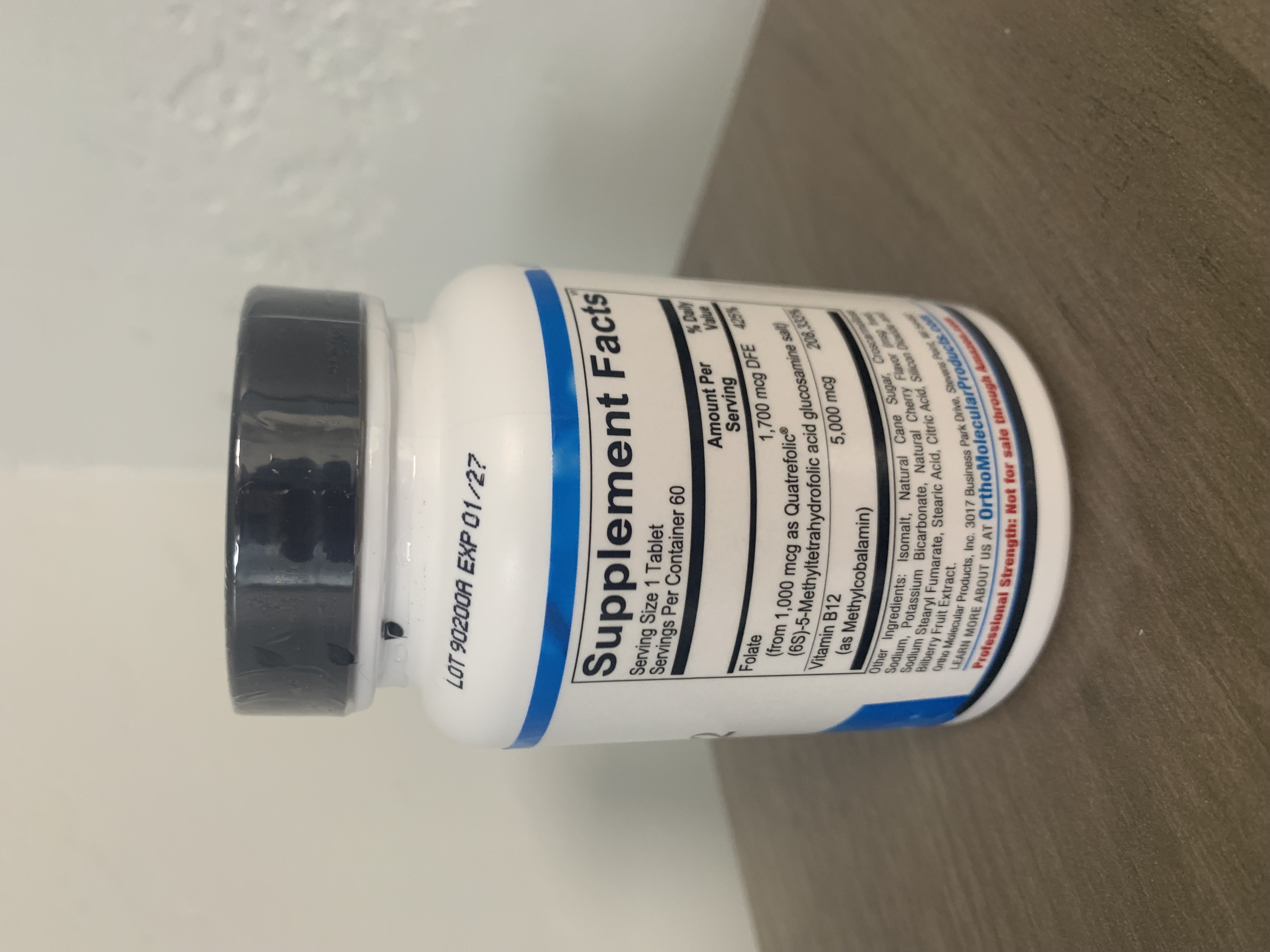 Methyl B12 5,000 mcg and 1.700 mcg folate