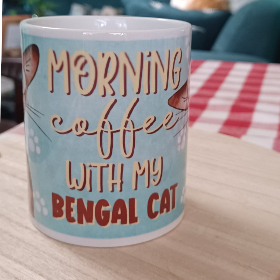 Cat Lover’s Mug – Bengal Cat Design | 11 oz & 15 oz 