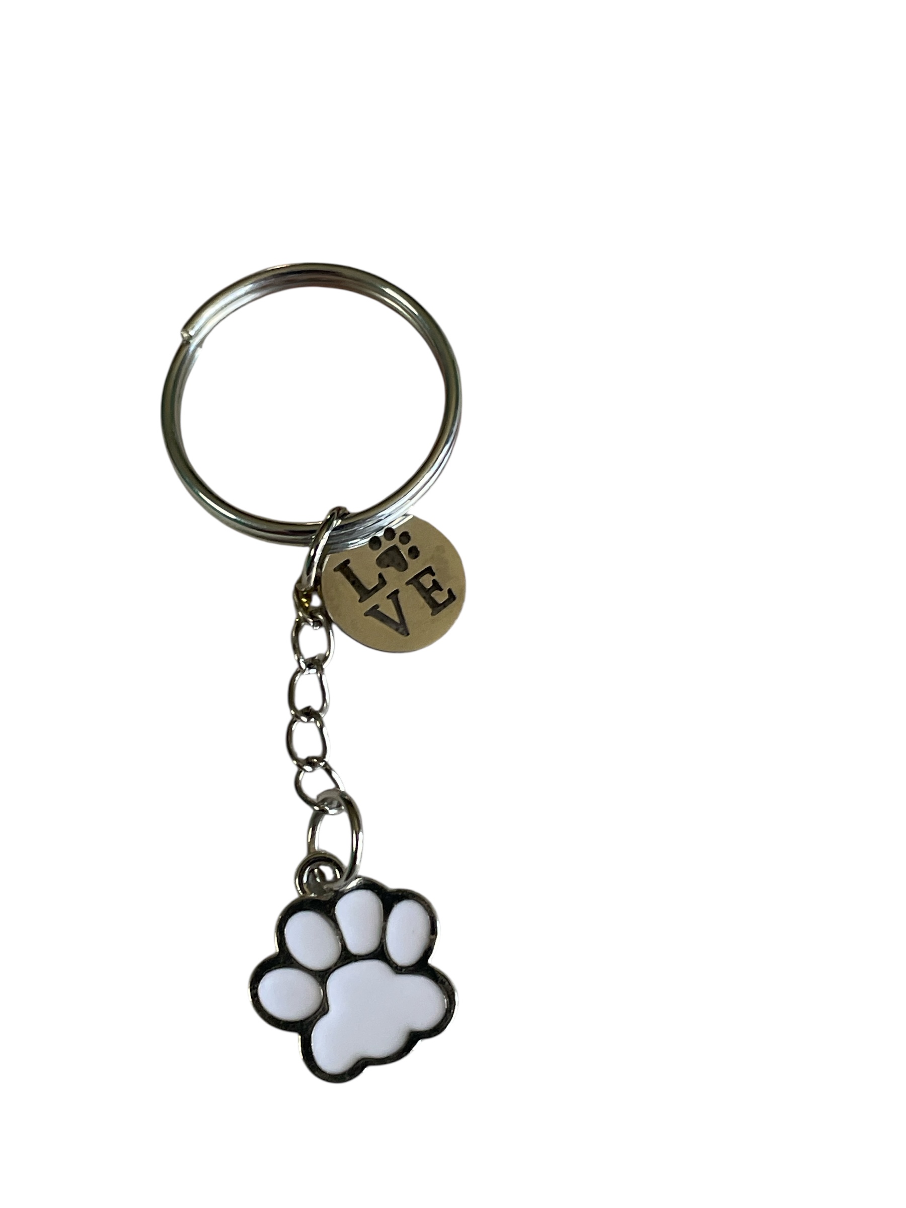🐾 Pet Paw Keychain – Cute Animal Paw Charm Key Ring – Available in Pink, Black & White – Perfect for Pet Lovers, Gifts & Accessories