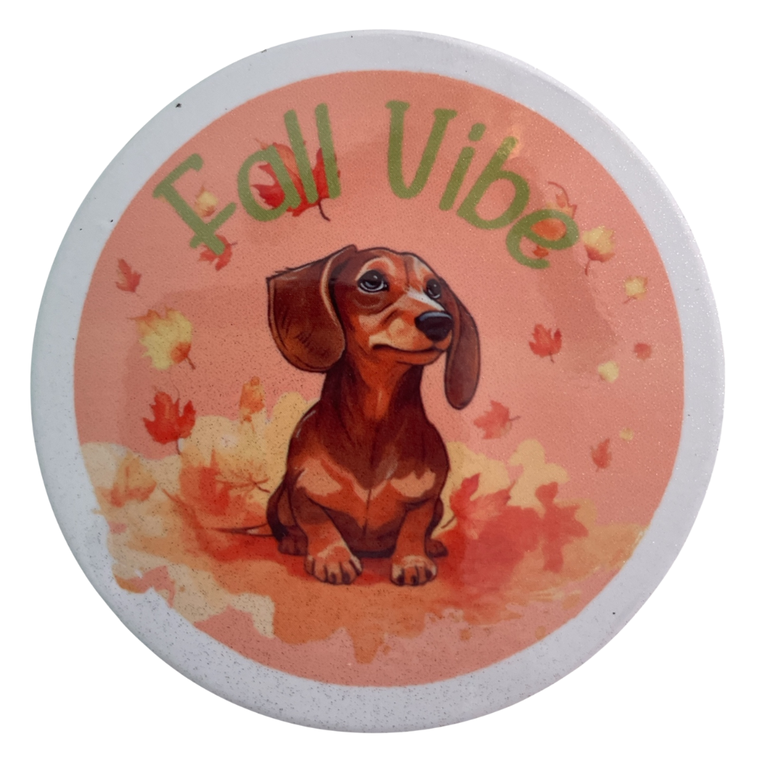 🍁 Fall Vibe Dog Decorative Magnet -Autumn Design for Refrigerator, Locker, or Office Décor