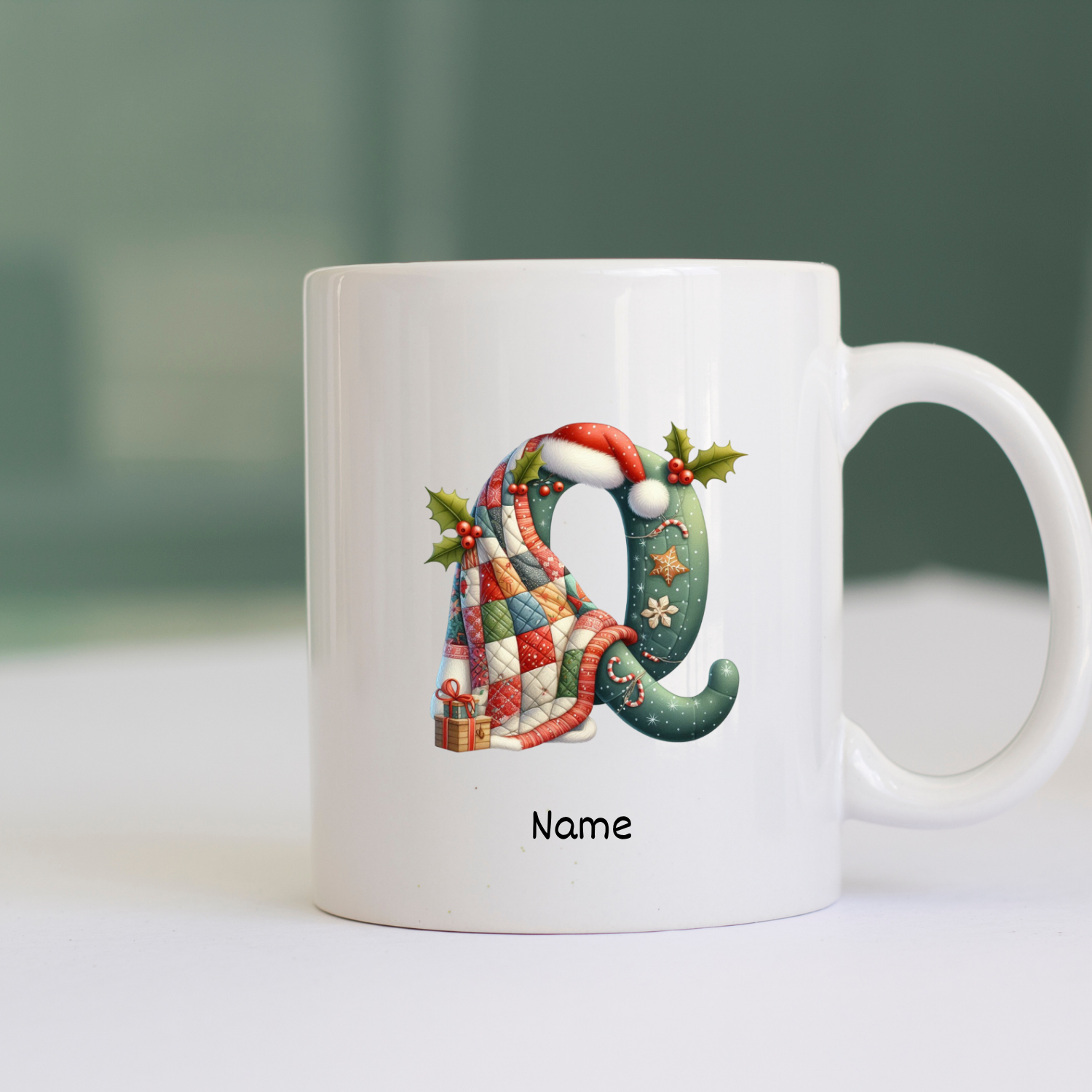 Personalized Monogram Mug – Custom Initial & Name, 12oz or 15oz White Ceramic ORCA Coated Mug