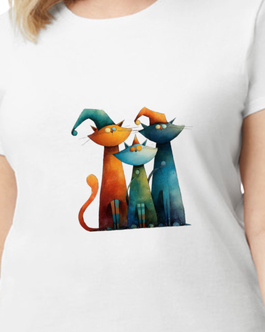 Quirky Cat Christmas T-Shirt – Funny Holiday Tee for Cat Lovers