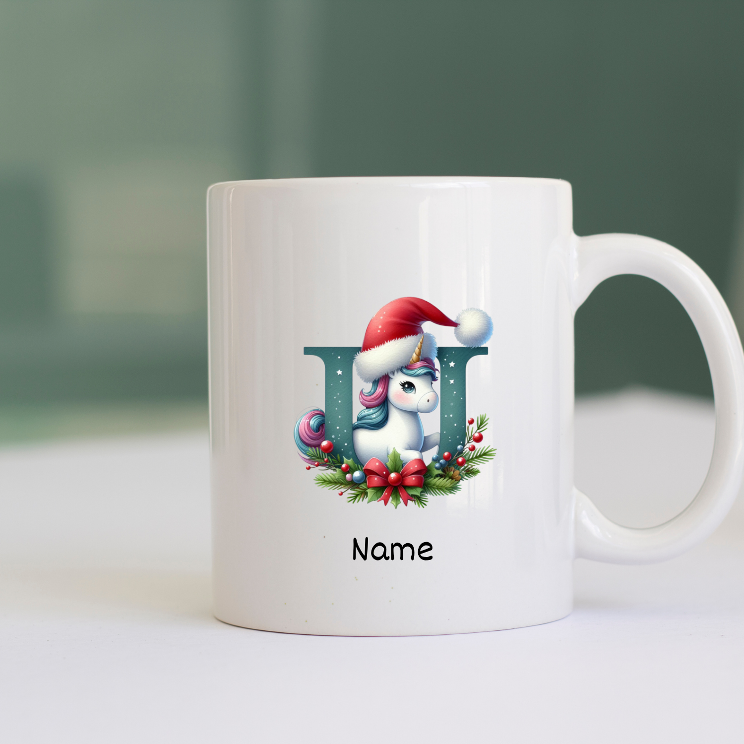 Personalized Monogram Mug – Custom Initial & Name, 12oz or 15oz White Ceramic ORCA Coated Mug