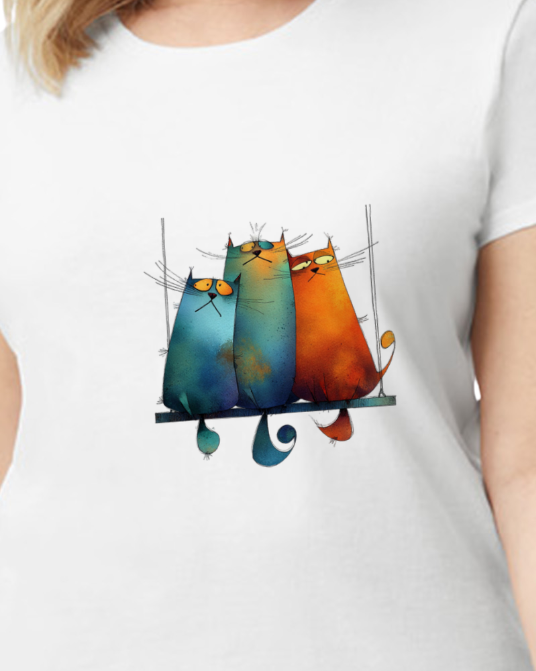 Quirky Cat Christmas T-Shirt – Funny Holiday Tee for Cat Lovers