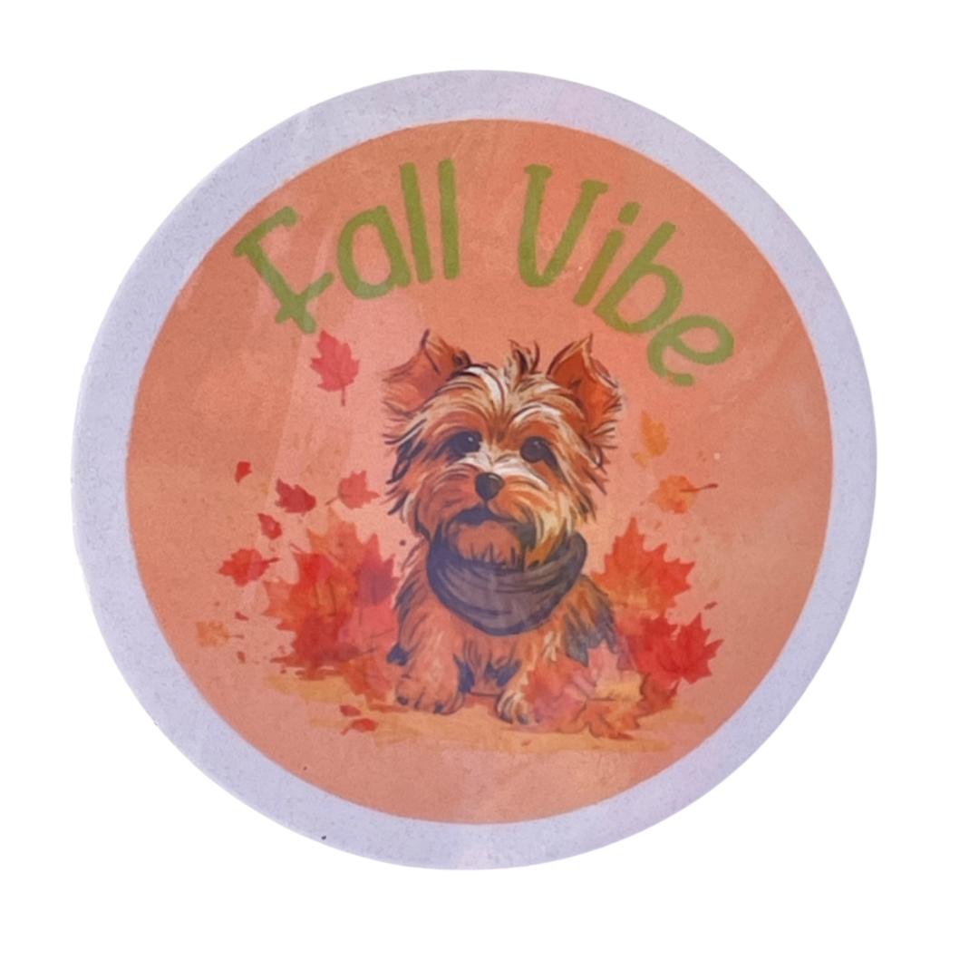 🍁 Fall Vibe Dog Decorative Magnet -Autumn Design for Refrigerator, Locker, or Office Décor
