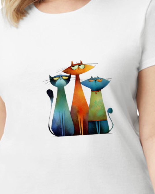 Quirky Cat Christmas T-Shirt – Funny Holiday Tee for Cat Lovers