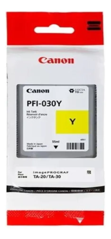 Cartucho De Tinta Canon Pfi-030y De Color Amarillo De 55ml