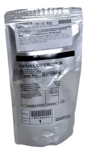 Revelador Original Ricoh 1035/1045/2035/2045/3035 Tipo26 Negro