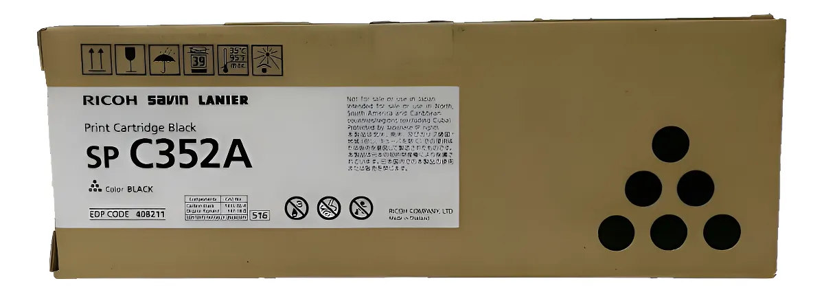 Toner Original Ricoh Sp C352dn 352a 352 Negro 408211 Negro