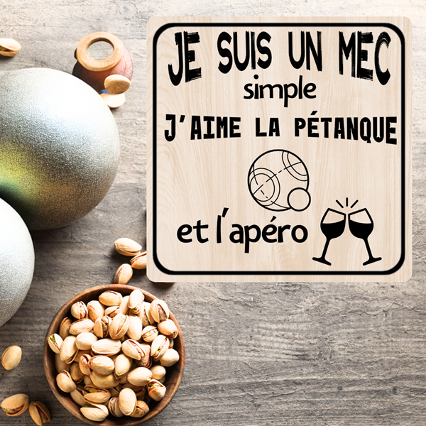 Dessous de verres thème pétanque