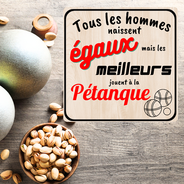 Dessous de verres thème pétanque