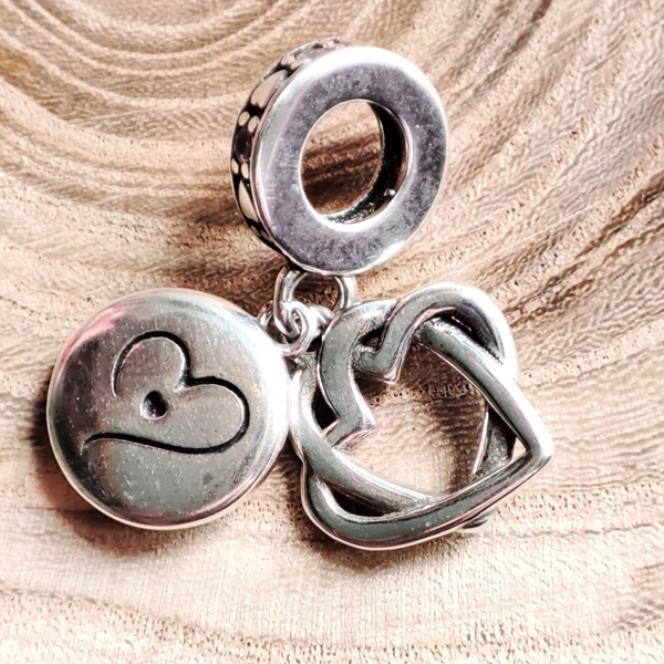 Charm double en argent mère et fille