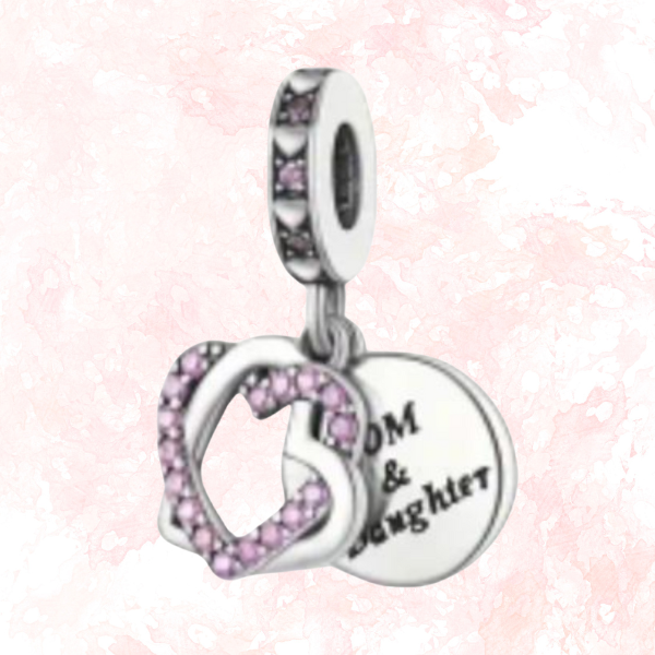 Charm double en argent mère et fille